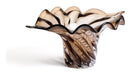Kave Home Vaas Lurea Glas, 19cm - Donkerbruin - Organisch
