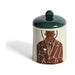 Kave Home Kaars Justine Franco Keramiek, 20cm - Beige/Groen