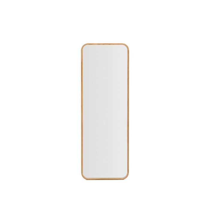 Kave Home Spiegel Milsa Teakhout, 154 x 54cm - Naturel - Passpiegel