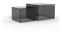 Bendt Salontafel Flavian Glas, Set van 2 stuks - Grijs - Vierkant - ThatLyfeStyle