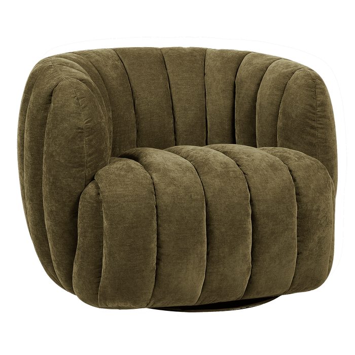 Tower Living Draaifauteuil Verdi Chenille - Mosgroen