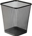 Decopatent® Design Vierkant Prullenbak voor Kantoor - Papierbak - Mesh Metaal - Papiermand - Prullenmand voor onder Bureau - Zwart - ThatLyfeStyle