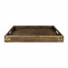 QUVIO Dienblad met handvaten - 24 x 36 cm - Bruin