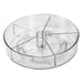 XIVADA Draaiplateau Hoog - Met 5 verdelers - 28 cm - Transparant