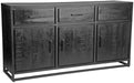 LABEL51 Dressoir Chili Zwart Mangohout, 170cm