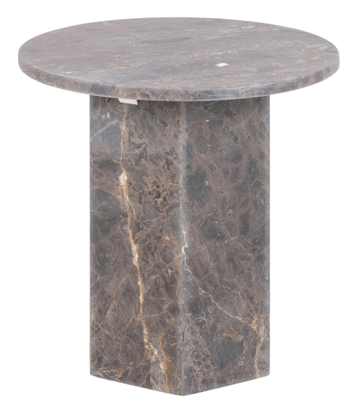 Bendt Ronde Bijzettafel Lasonya Marmer, 50cm - Bruin - ThatLyfeStyle
