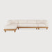 Ethnicraft Modulaire Loungebank Monocle 4-zits, Hoek Links, Teakhout
