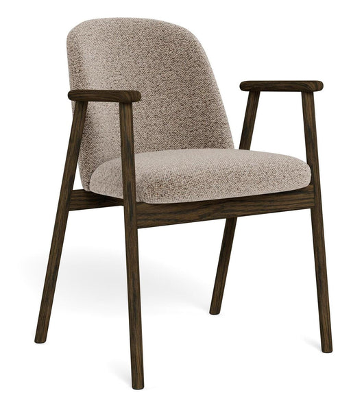 Bendt Eetkamerstoel Kenzo Bouclé - Beige / Gerookt eiken - ThatLyfeStyle