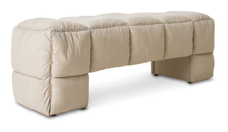 HKliving Bankje Puffy 140cm - Pebble
