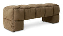 HKliving Bankje Puffy 140cm - Olijfgroen