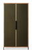 HKliving Opbergkast Pioneer Hout & Canvas, 100 x 180cm - Groen