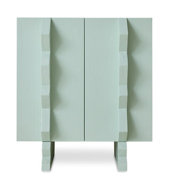 HKliving Opbergkast Forma Sungkai hout, 88 x 48cm - IJsblauw