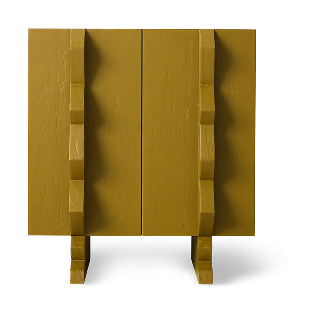 HKliving Opbergkast Forma Sungkai hout, 88 x 48cm - Olijfgroen