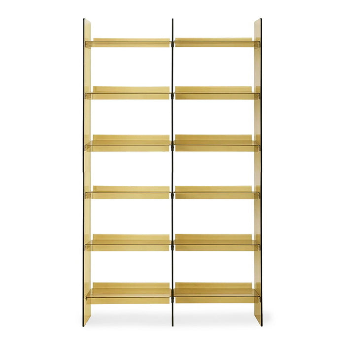HKliving Boekenkast Acrylic 240 x 136cm - Olijfgroen