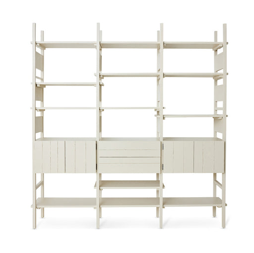 HKliving Wandkast Raw Grenen, 214 x 221cm - Crème