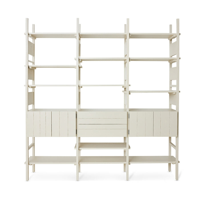 HKliving Wandkast Raw Grenen, 214 x 221cm - Crème