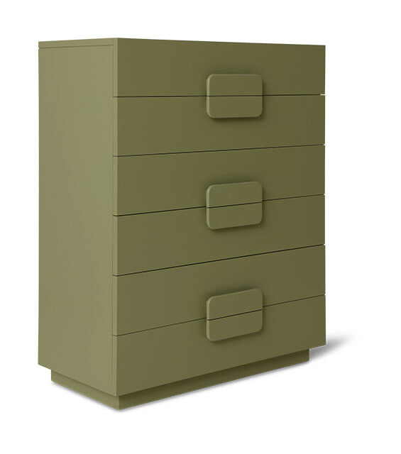 HKliving Ladnkast Spacious Sungkaihout, Met 6 laden - Army Green