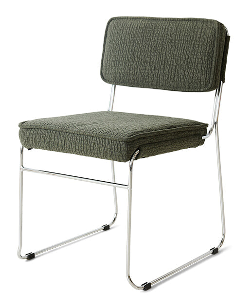 HKliving Eetkamerstoel Endless Edge-stof - Wild Olive