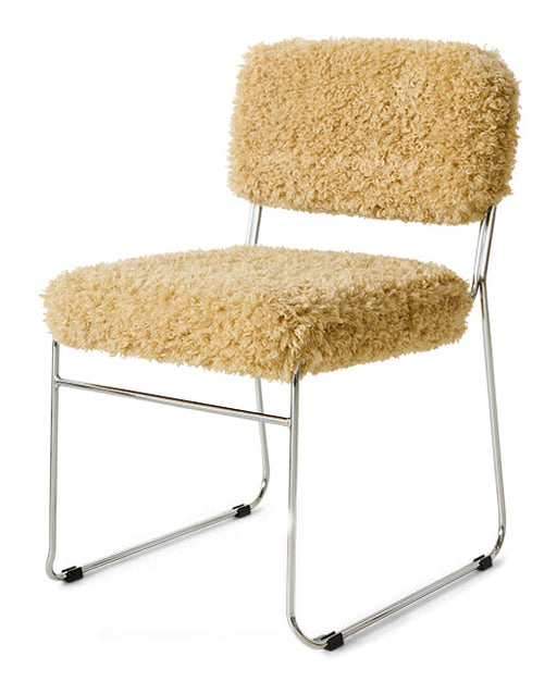 HKliving Eetkamerstoel Endless Poodle stof - Goud