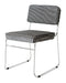 HKliving Eetkamerstoel Endless Stripe stof - Zwart/Wit