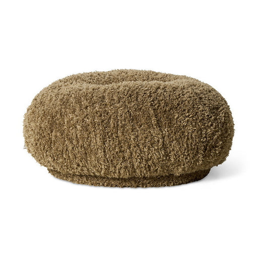 HKliving Poef Meloa Poodle stof - Bruin