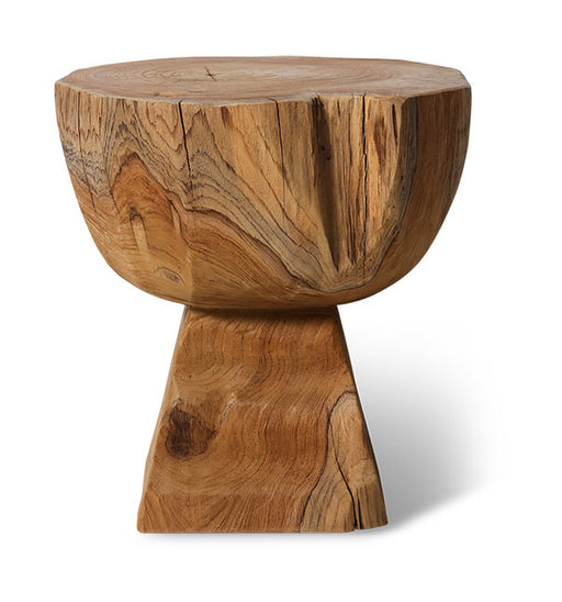 HKliving Krukje Arched Teakhout, Ø42cm - NATUREL - Rond