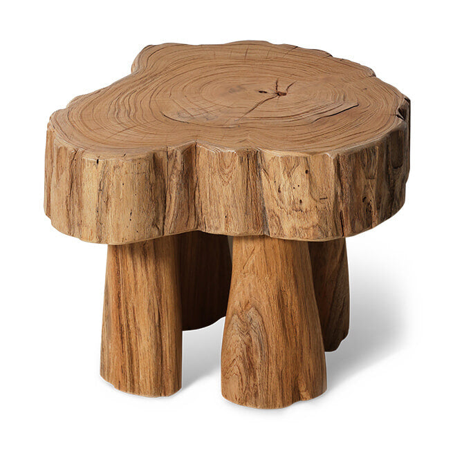 HKliving Krukje Log Teakhout, Ø46cm - Naturel