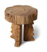 HKliving Krukje Carved Teakhout, Ø40cm - NATUREL