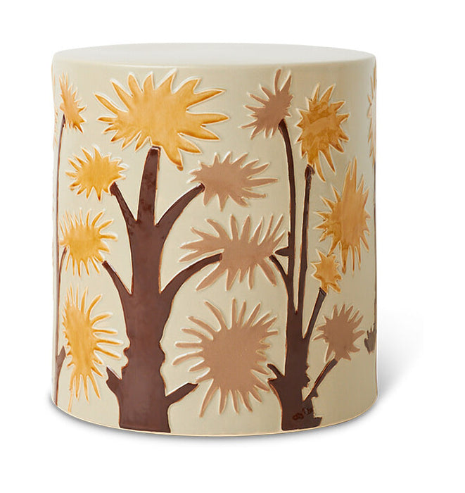 HKliving Ronde Bijzettafel Earthenware Keramiek, Ø40cm - Naturel
