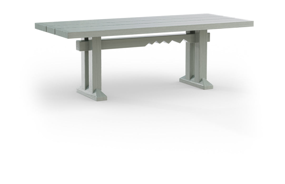 HKliving Eettafel Forma Sungkai hout, 220 x 90cm - Smoke High Gloss