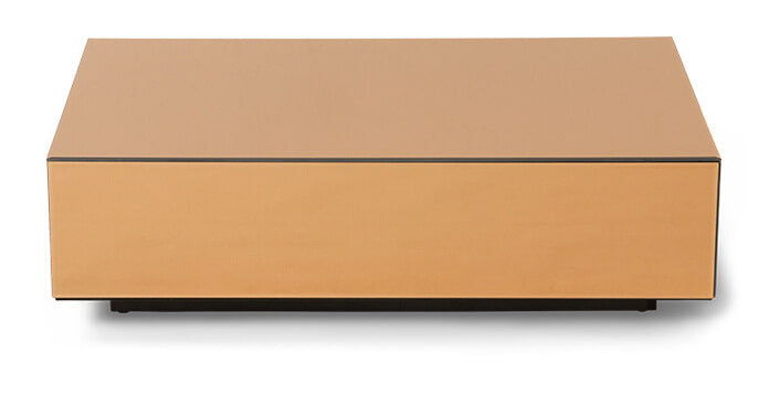 HKliving Salontafel Mirror Glas, 90 x 90cm - Smokey Brown - Vierkant
