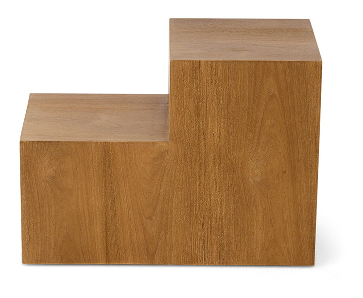 HKliving Bijzettafel Pop Cube Hout, 56 x 28cm - Naturel