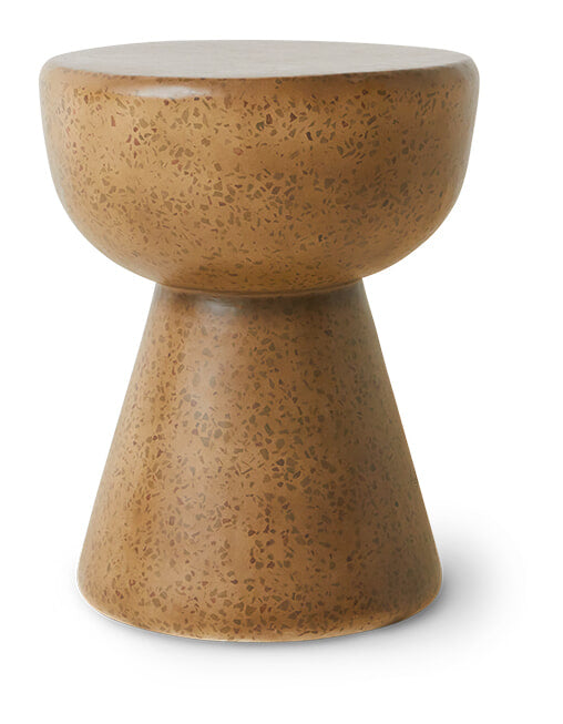 HKliving Bijzettafel Terrazzo Keramiek, Ø35cm - Pebble - Rond