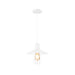 QUVIO Hanglamp industrieel - Glas met metaaldraad - Diameter 27 cm - Wit