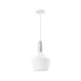 QUVIO Hanglamp modern - Zilveren bovenkant - D 25 cm - Wit
