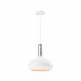 QUVIO Hanglamp retro - Bolvorm - Zilveren bovenkant - D 25 cm - Wit