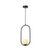 QUVIO Hanglamp modern - Langwerpig metalen frame - 15 x 25 x 51 cm - Zwart