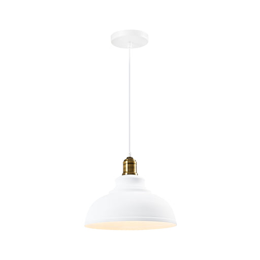 QUVIO Hanglamp industrieel - Aluminium - D 30 cm - Wit