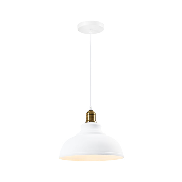 QUVIO Hanglamp industrieel - Aluminium - D 30 cm - Wit