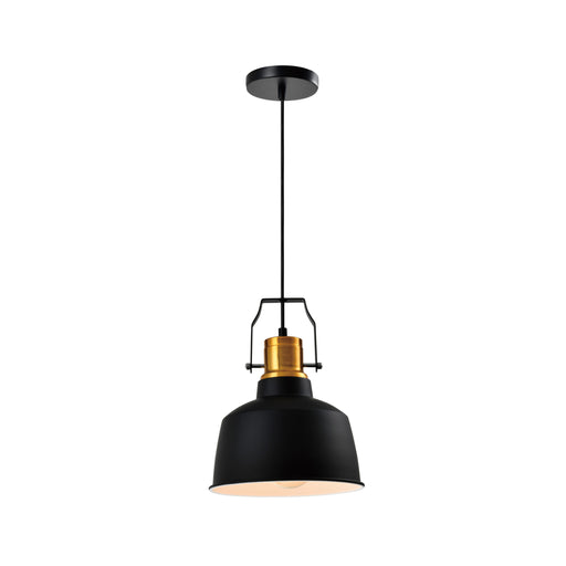 QUVIO Hanglamp industrieel - Klein model - D 22 cm - Zwart