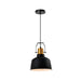 QUVIO Hanglamp industrieel - Klein model - D 22 cm - Zwart