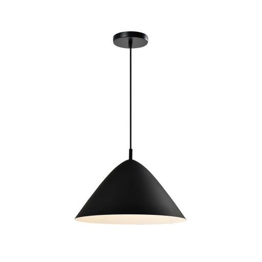 QUVIO Hanglamp retro - Hoed design - D 40 cm - Zwart