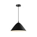 QUVIO Hanglamp retro - Hoed design - D 40 cm - Zwart