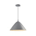 QUVIO Hanglamp retro - Hoed design - D 40 cm - Grijs