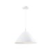 QUVIO Hanglamp retro - Hoed design - D 40 cm - Wit