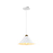 QUVIO Hanglamp retro - Kegelvorm - Gouden kop - D 25 cm - Wit