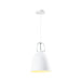 QUVIO Hanglamp industrieel - Ronde kegel - D 20 cm - Wit