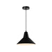 QUVIO Hanglamp retro - Simplistisch design - D 28 cm - Zwart