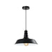 QUVIO Hanglamp retro - Vintage cafe lamp - D 36 cm - Zwart