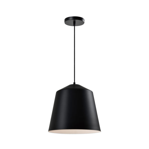 QUVIO Hanglamp modern - Kokerlamp - D 33 cm - Zwart